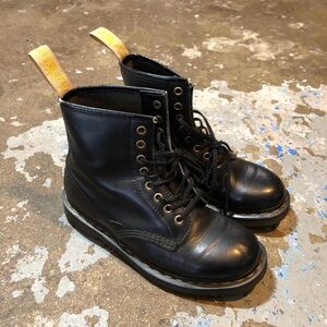 Dr. Martens Black Leather Combat Boots